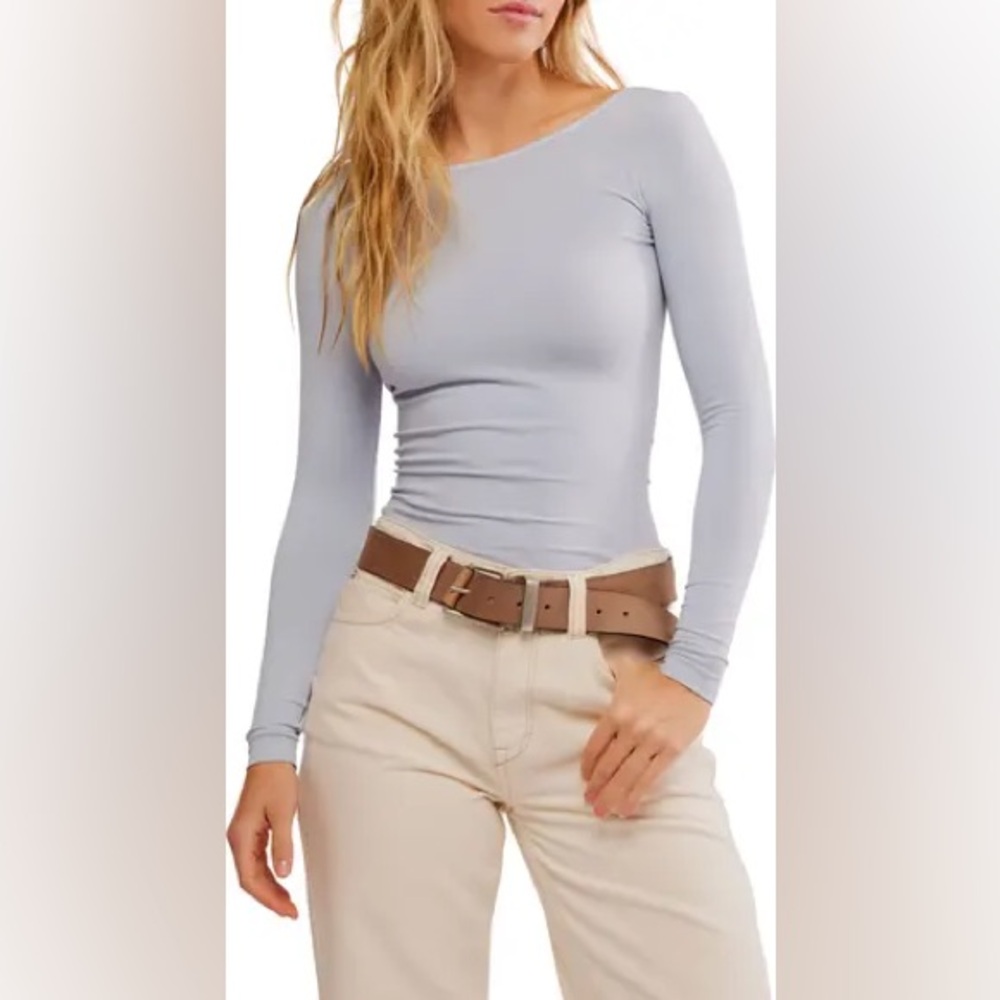 FP Intimately Low Back Seamless Long Sleeve Top